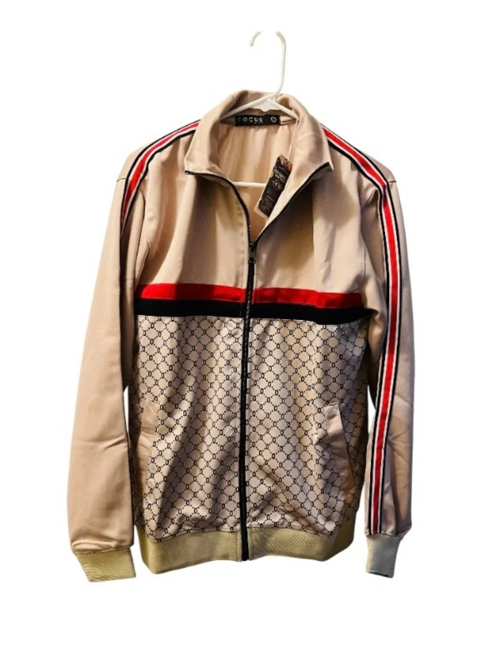 FOCUS NWT Beige & Red Track Jacket - Picture 5 of 10